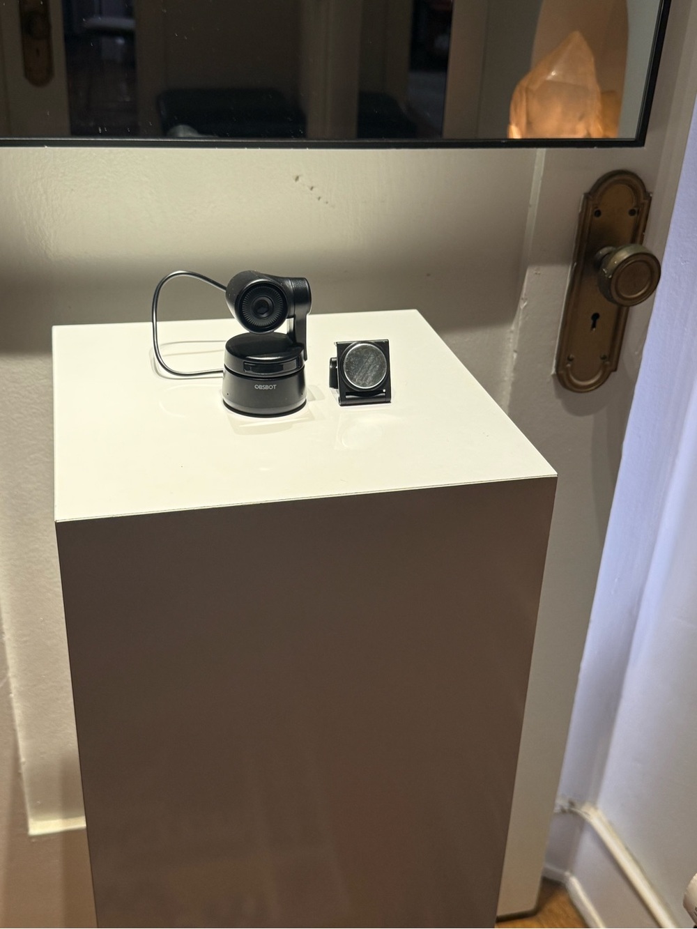 Compact Black PTZ Webcam with Magnetic Base